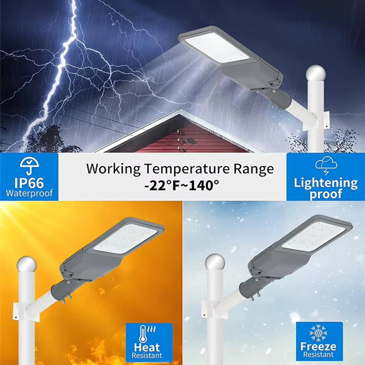 Intelligent outdoor waterproof IP67 LED street lights are widely used in municipal roads, streets, highways