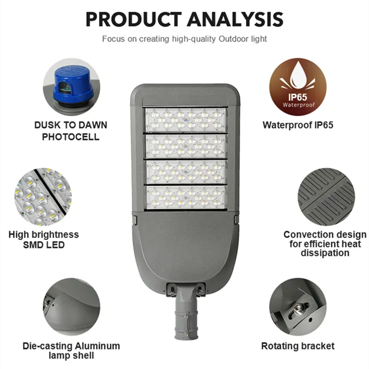High brightness energy-saving intelligent network control  municipal LED street light