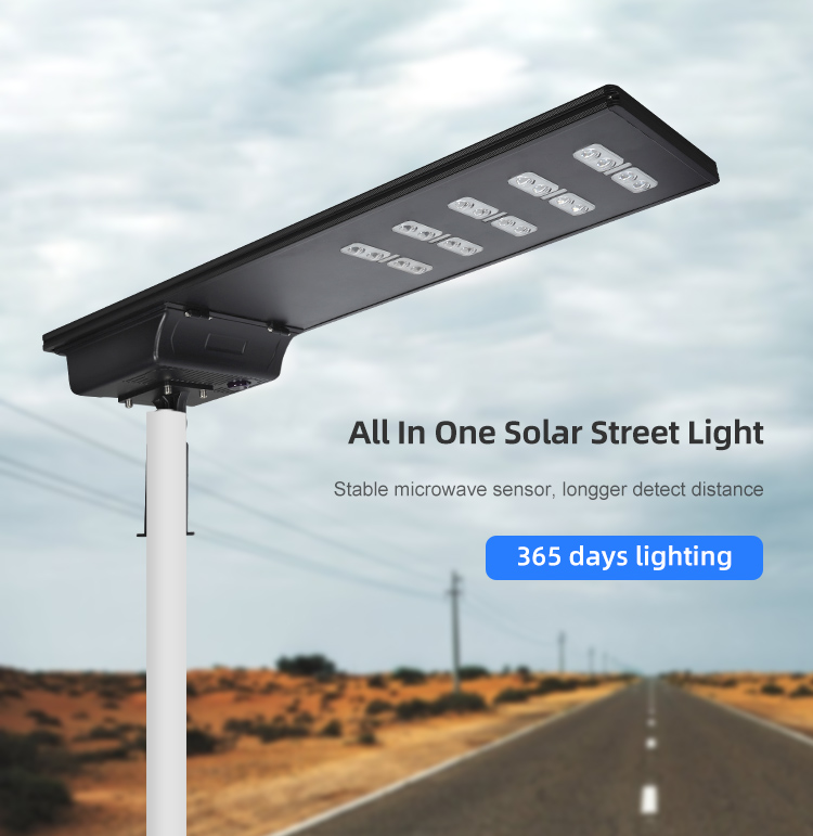 Outdoor IP65 LED Solar Street Light with Battery