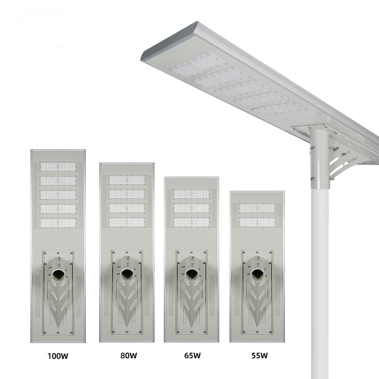 Integrated solar street light outdoor IP67 waterproof high quality aluminum alloy shell Integrated solar street light outdoor IP67 waterproof high quality aluminum alloy shell