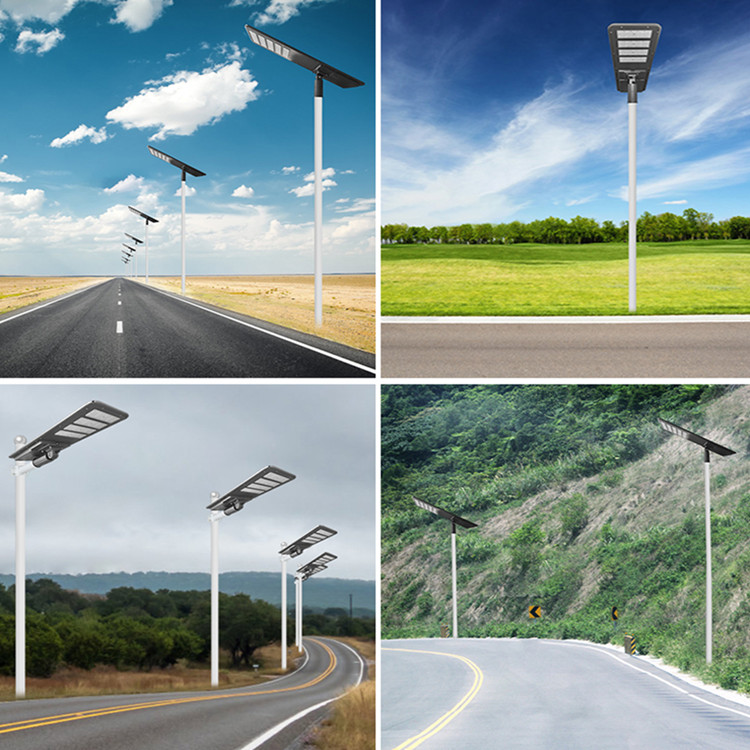 Outdoor integrated solar street light for municipal road lighting