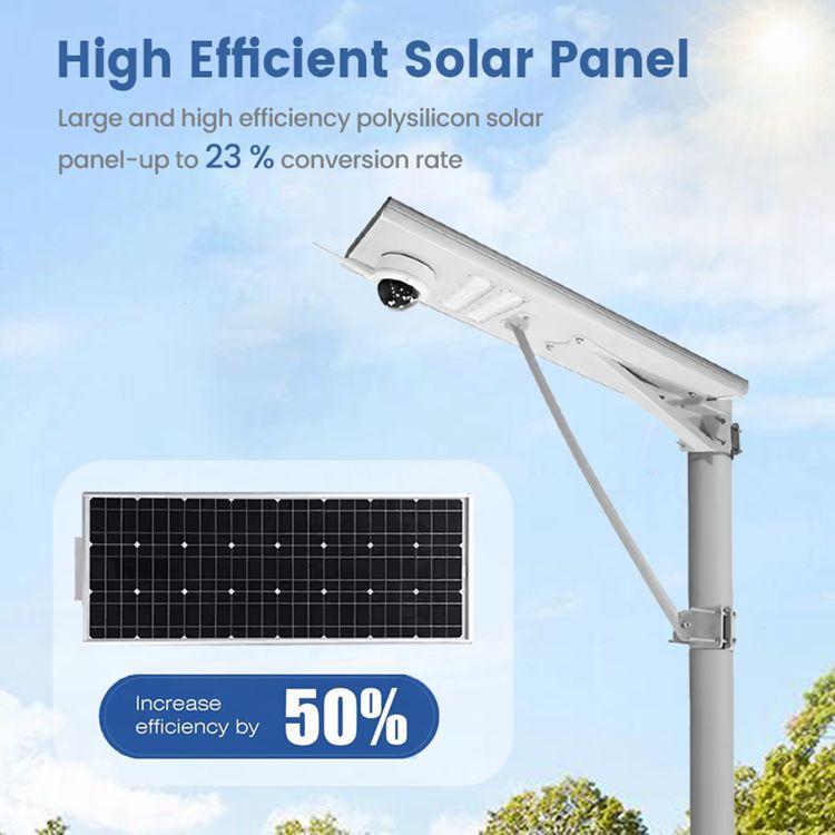 APP monitoring solar street light with camera