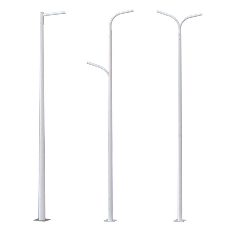 Hot-dip galvanized 9-meter Q235B streetlight poles are rust-resistant