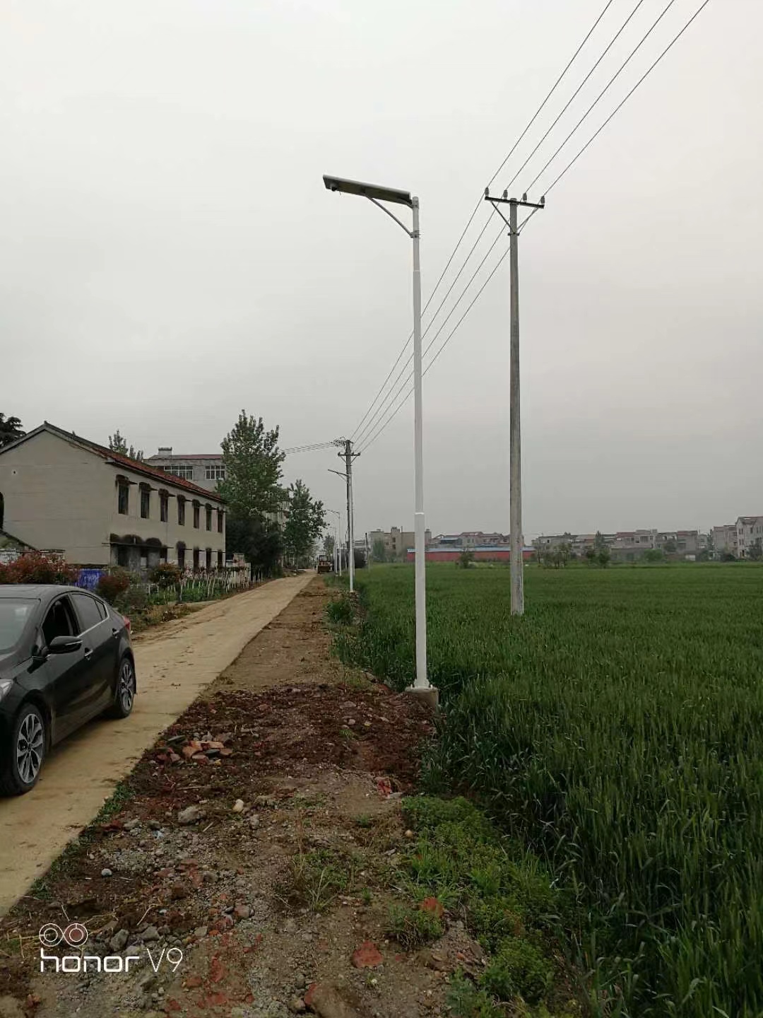 APP monitoring solar street light with camera