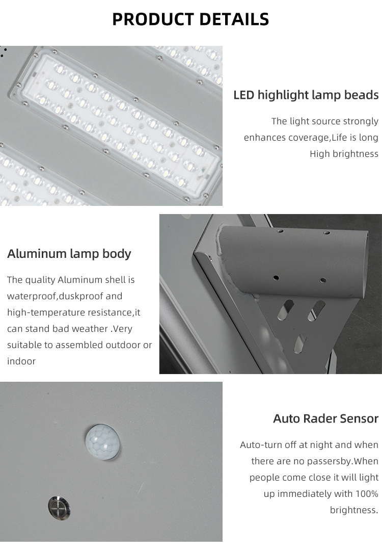 solar street light with pole and battery solar street light with pole and battery
