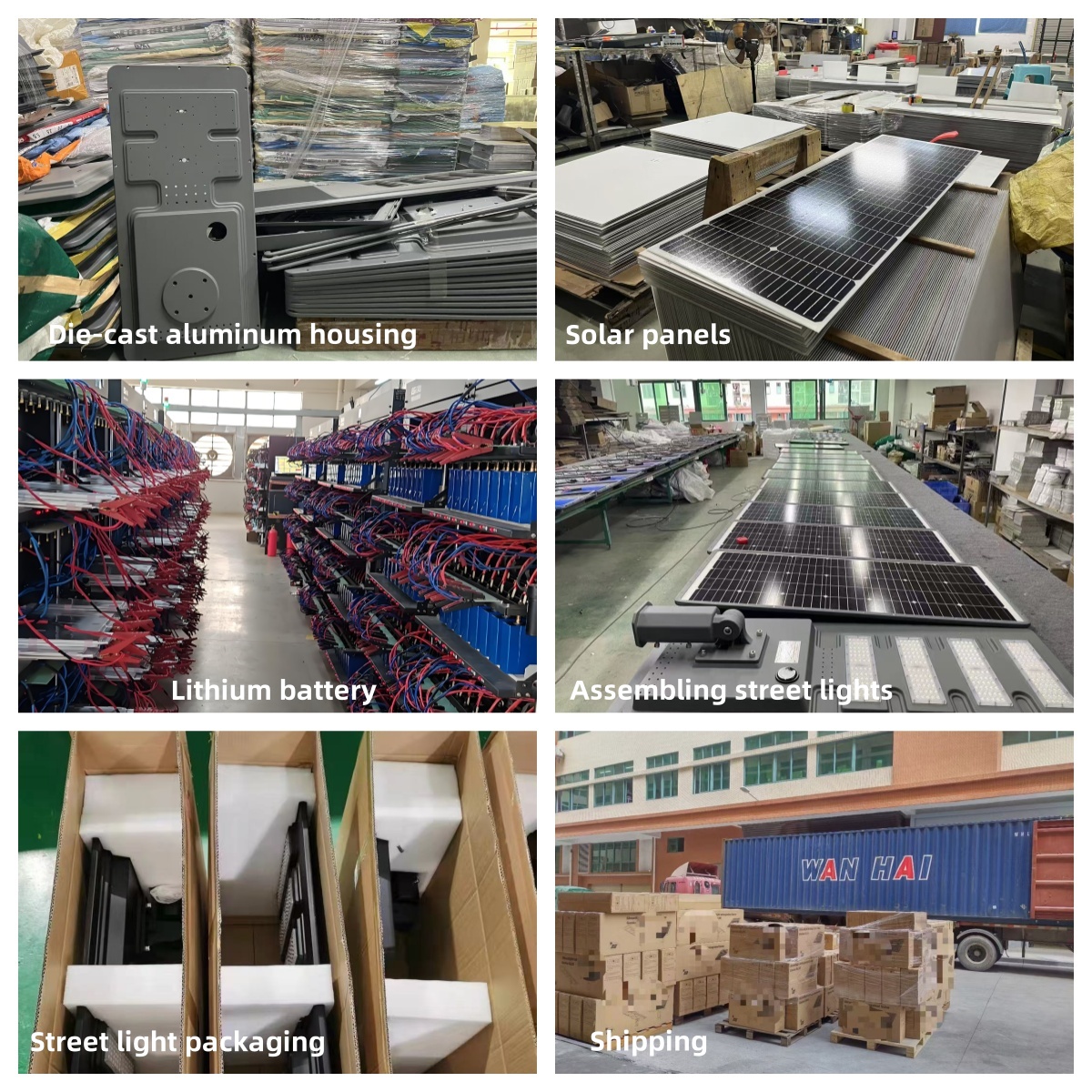 Street light production process Street light production process