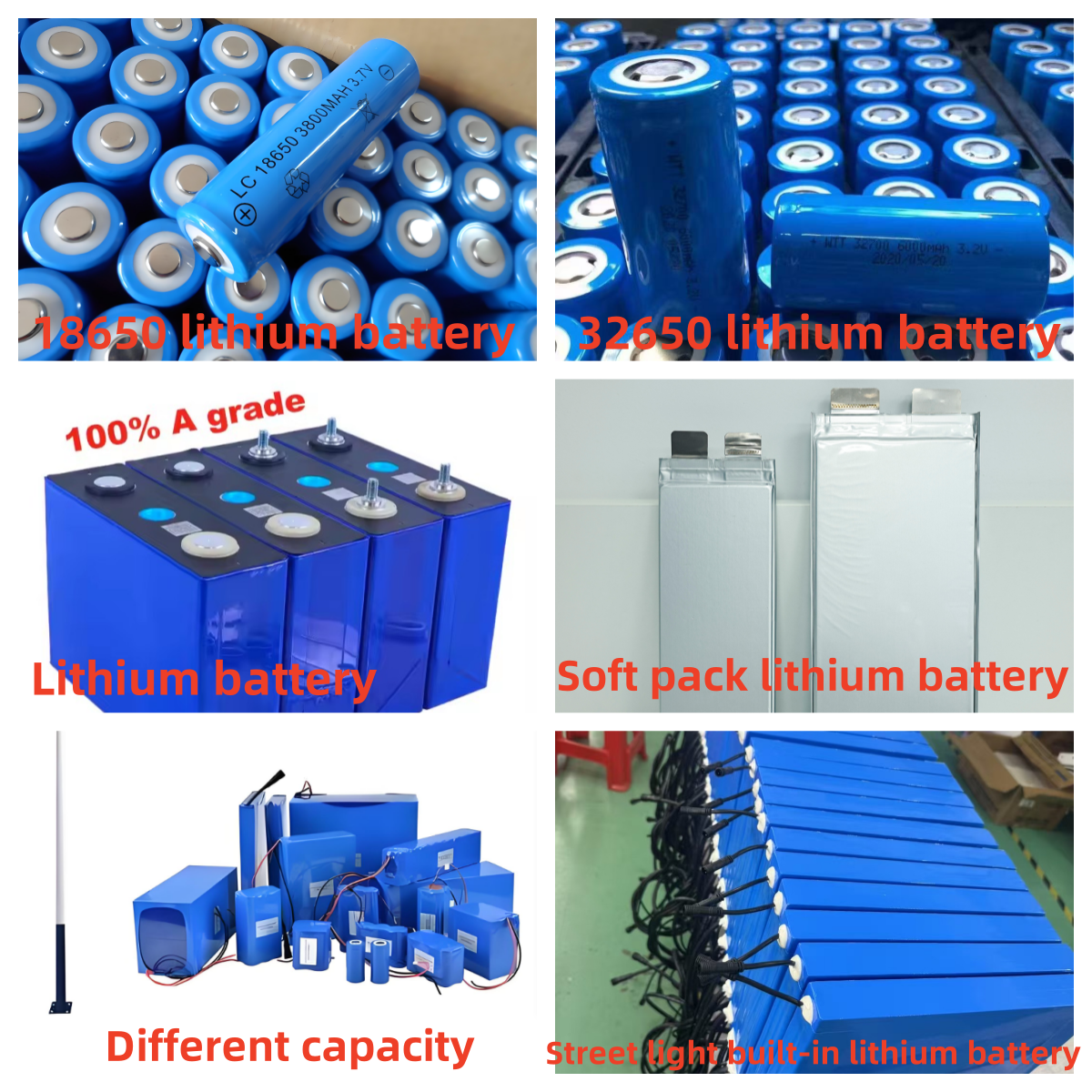 Street light built-in lithium battery